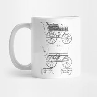 Baby Carriage Vintage Patent Drawing Mug